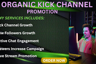 do organic kick promotion to boost your followers, viewers and live chatters