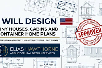design tiny houses, cabins and container home plans