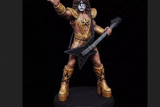 sculpt custom 3d miniature, dnd miniature, tabletop, and printable stl model