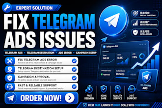 fix telegram ads errors approval, channel campaign rejected destination issues