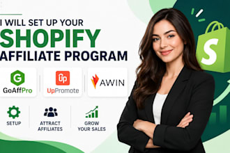 set up goaffpro uppromote or awin affiliate for shopify