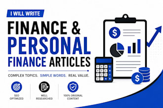 be your finance and personal finance article, blog or content writer