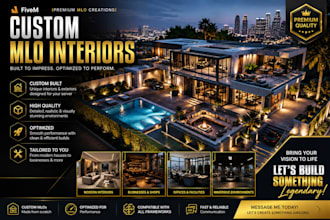 create custom fivem mlo interiors with props and optimization