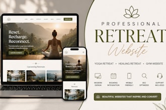 retreat website squarespace yoga retreat website healing retreat website gym web