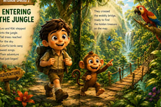illustrate children kids story book illustration for kids children story book