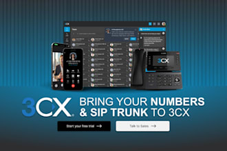 integrate sip trunk voip 3cx auto dialer SMS gateway and did numbers