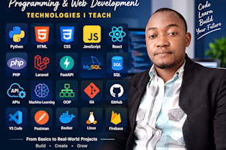 tutor you in javascript, python, PHP and machine learning