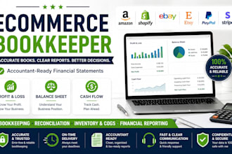 prepare accountant ready pnl, balance sheet, and cash flow for ecommerce sellers