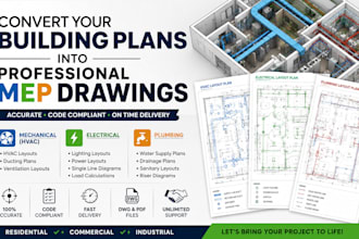 convert your building plans into professional mep drawings
