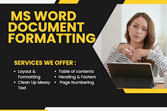 do professional docs design and fix ms word formatting