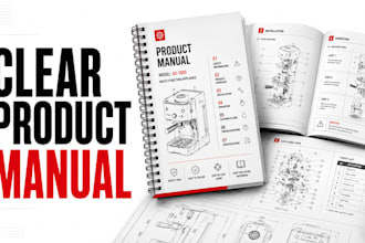 create clear product manual, user guide, and instruction manual for your product