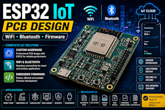 design esp32 iot pcb wifi bluetooth hardware and firmware