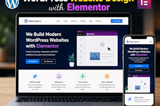 design a responsive wordpress website with elementor
