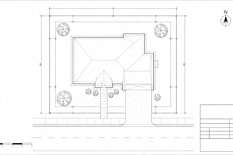 draw site plan and plot plan for city permit in autocad