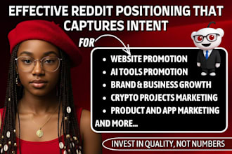 do reddit SEO post and GEO comment to promote website business ai app game link