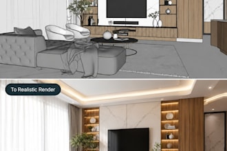 create professional 3d furniture models  realistic renders