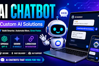 develop ai chatbot using openai chatgpt, gemini,  langchain