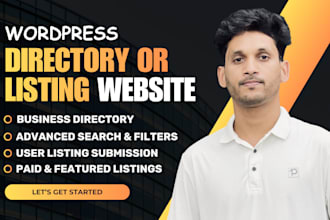 create a wordpress directory, business listing or classified website