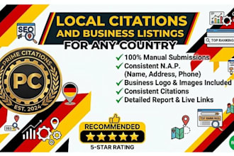 create local citations and business listings for any country