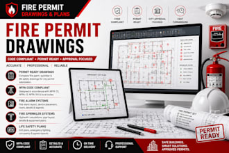 tx nc ca az ga fire alarm permit drawing nfpa plan fire alarm system design