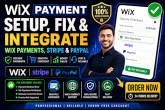 setup fix and integrate wix payments stripe paypal on your wix website