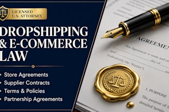 write comprehensive ecommerce dropshipping agreements