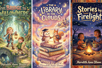 illustrate whimsical children story book and picture book illustration