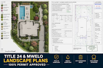 california title 24 landscape design and mwelo permit plans