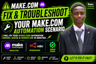 create fix and troubleshoot your make com automation scenario