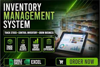 build a custom inventory management system in excel or google sheets