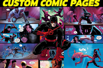 be comic artist for comic book comic page comic cover graphic novel webtoon art