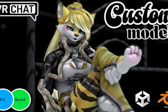 create custom furry vrchat avatar,  vrc fursona avatar, kemono avatar commission