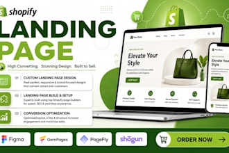 build shopify landing page figma to shopify using gempages pagefly shogun zipify