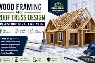 review your wood framing and roof truss design as a structural engineer