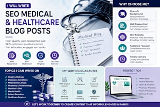 write SEO medical and healthcare blog posts