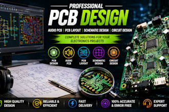 do pcb design, audio pcb, pcb layout, schematic design and circuit design
