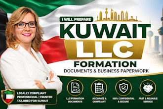 prepare kuwait llc formation documents and business paperwork