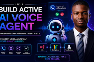 build active ai voice agent ai receptionist n8n gohighlevel vapi ai retell ai