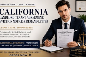 draft california landlord tenant agreement, eviction notice and demand letter