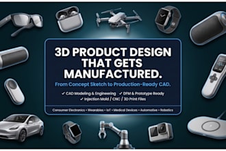 3d product design industrial consumer electronic smart device mvp or manufacture