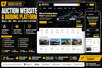 do multivendor website auction website bidding website car auction auction app