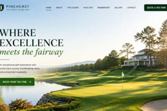 wix golf course website golf instructor website coaching booking website
