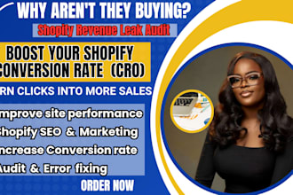 do shopify cro audit, shopify revenue leak audit to find why visitors dont buy