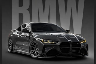 premium automotive poster, luxury car advertisement design