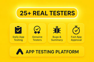 provide google play testers, android testers, app testing