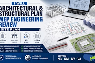 architectural and structural plan mep engineering review site plan nc nm ny viau