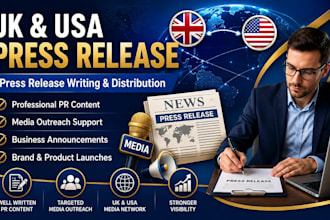 write press release, UK pr and USA press release, submit press release