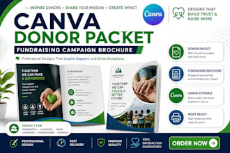 design a canva donor and fundraising campaign brochure