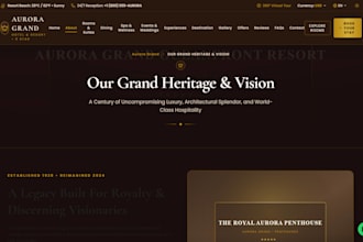 build a modern hotel resort website