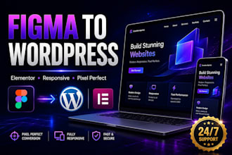 convert figma to elementor or figma to wordpress website
